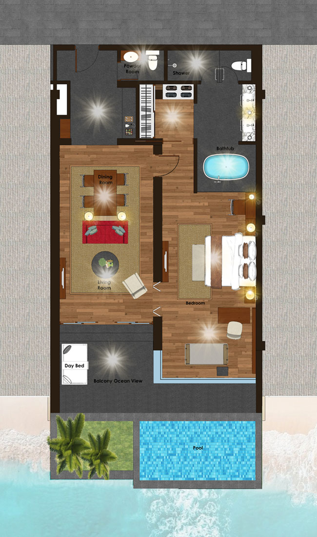 samabe suites room layout