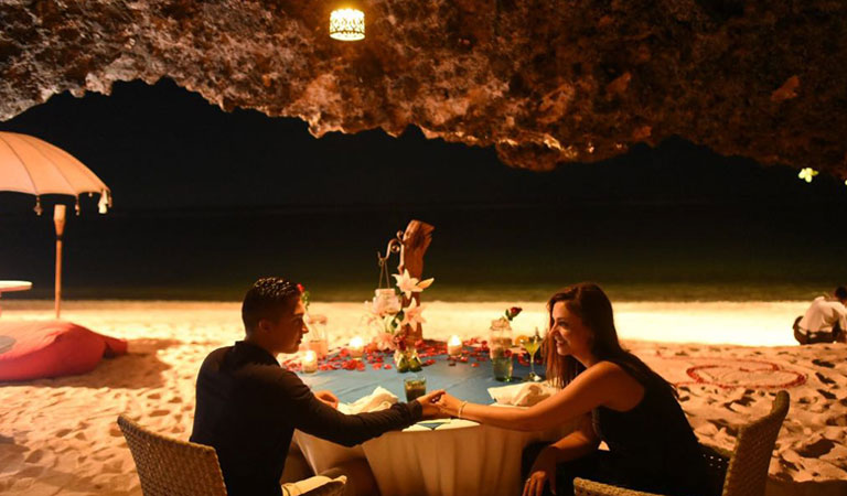 Private Bali Beach And Cave Events Bali Restaurant Bali Dining