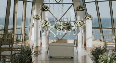 Wedding chapel with ocean view